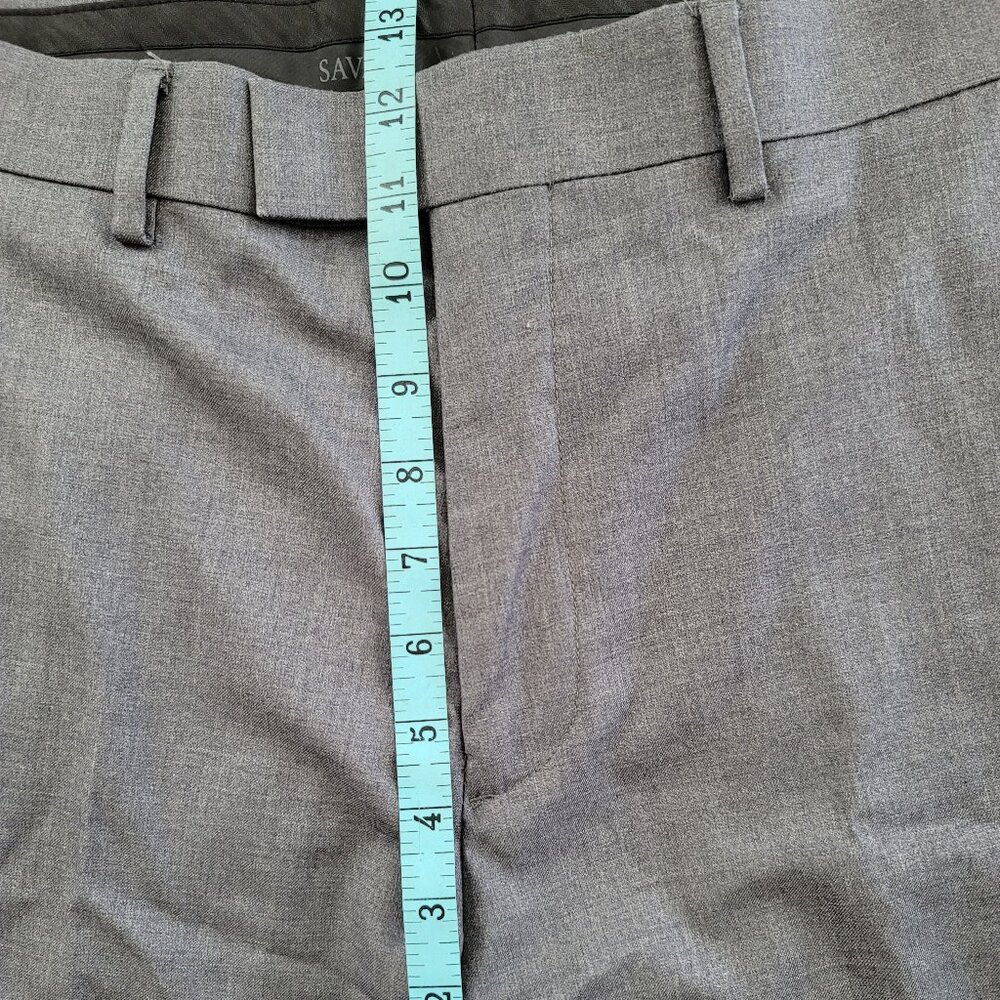 Men's Savane  Grey Dress Pants 33 x32 - Picture 6 of 10